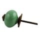 Solid Pea Green Antique Fitting Ceramic Dresser Knob